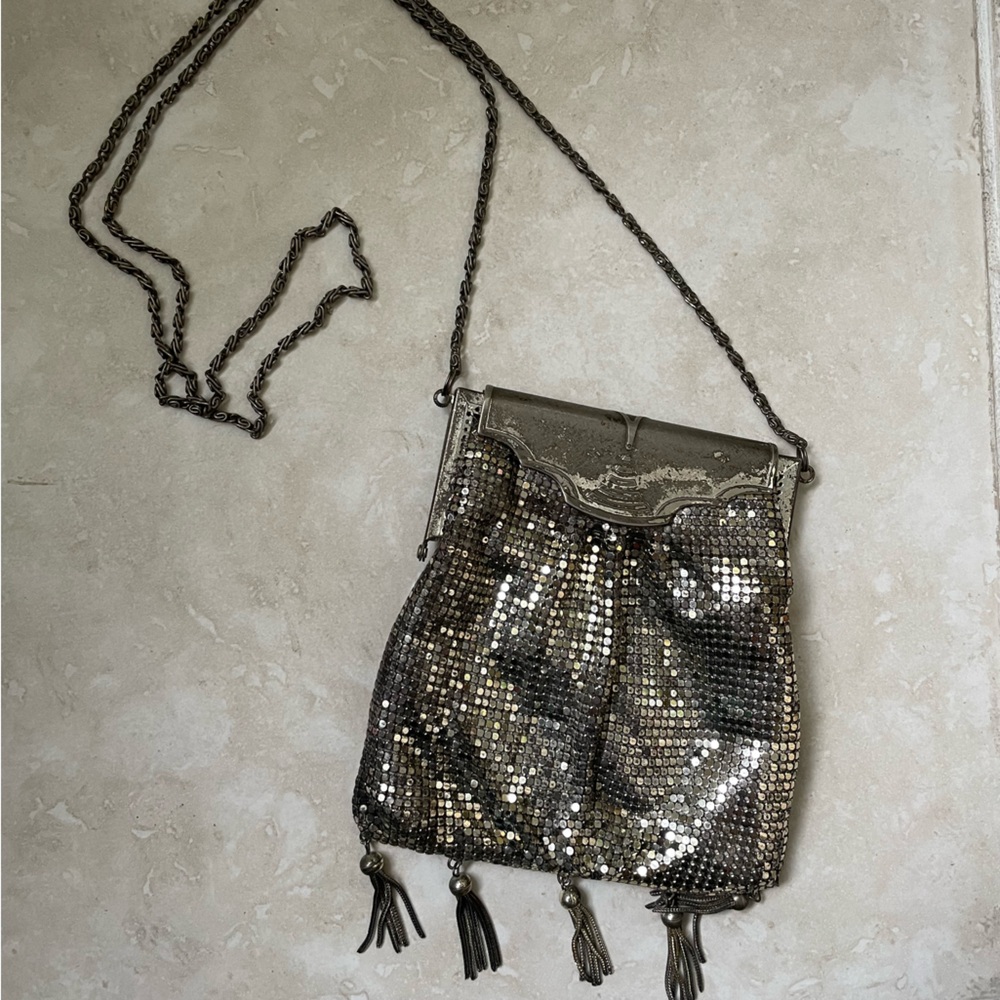 Vintage Silver Mesh Mini Purse